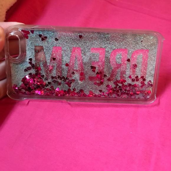 "Dream" moving glitter/heart iPhone 6/6s case - Picture 2 of 3
