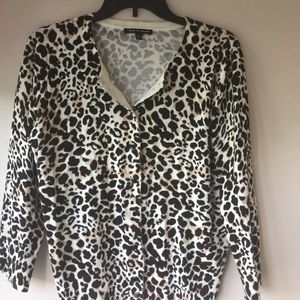 Cable & Gauge animal print cardigan