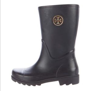 TORY BURCH - Navy Mid Calf Rain Boots