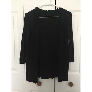 Black hooded cardigan