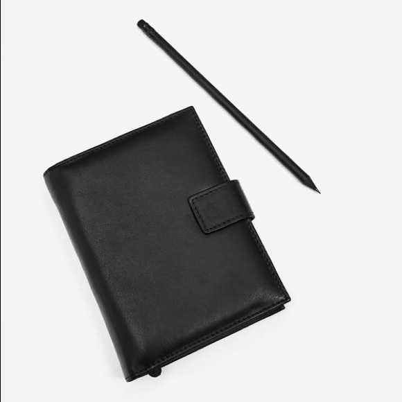 Zara Bags Wallet Black Leather Card Holder Man Poshmark