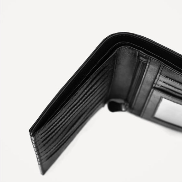 Zara Bags Wallet Black Leather Card Holder Man Poshmark