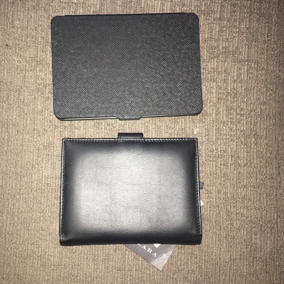 Zara Bags Wallet Black Leather Card Holder Man Poshmark