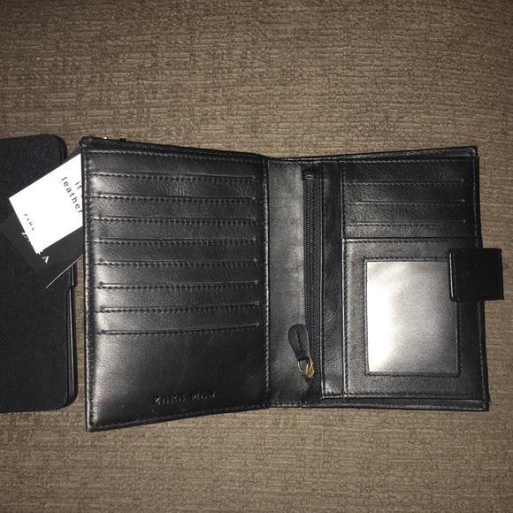 Zara Bags Wallet Black Leather Card Holder Man Poshmark