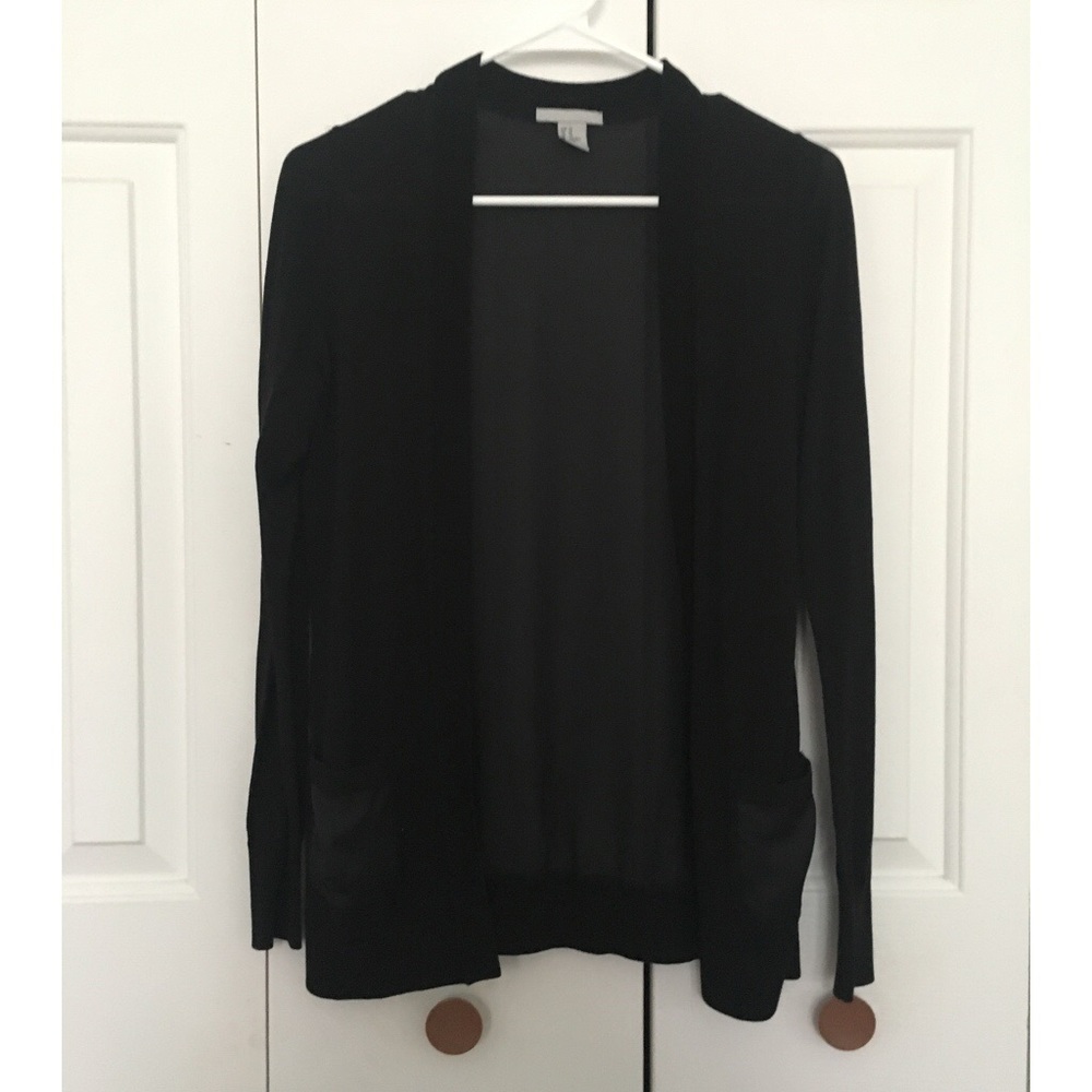 black cardigan