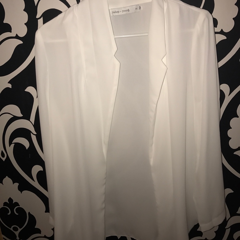 bishop + young linen blazer