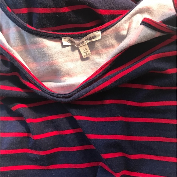 Red and navy striped dress - Picture 3 of 3