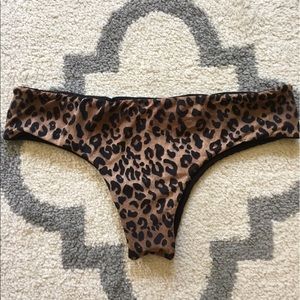Kelealove swimwear leopard cheeky bikini bottom