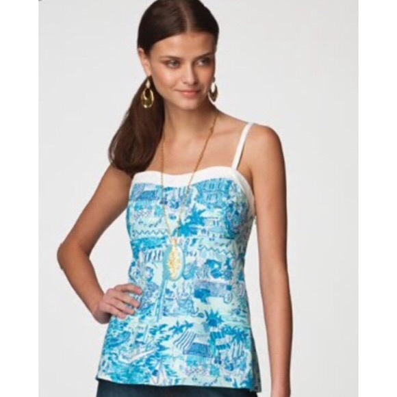 Lilly Pulitzer Tops - Fresh catch toile Marianne top