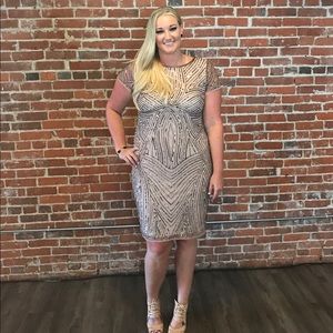 Beaded Adrianna Papell Dress