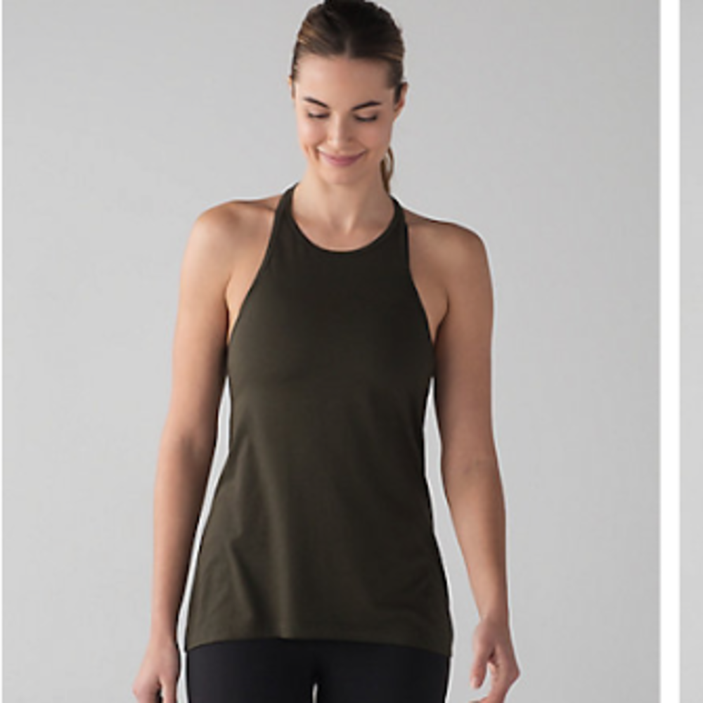 Dark Olive Trapeze Raceback Lululemon Tank