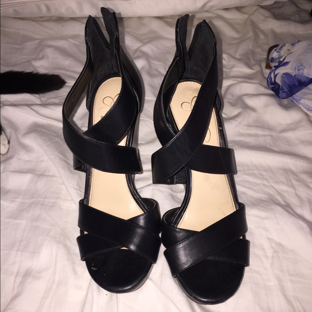 Black Jessica Simpson wedges