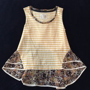 Anthropologie | Postmark Stripe Peplum Top, Size L