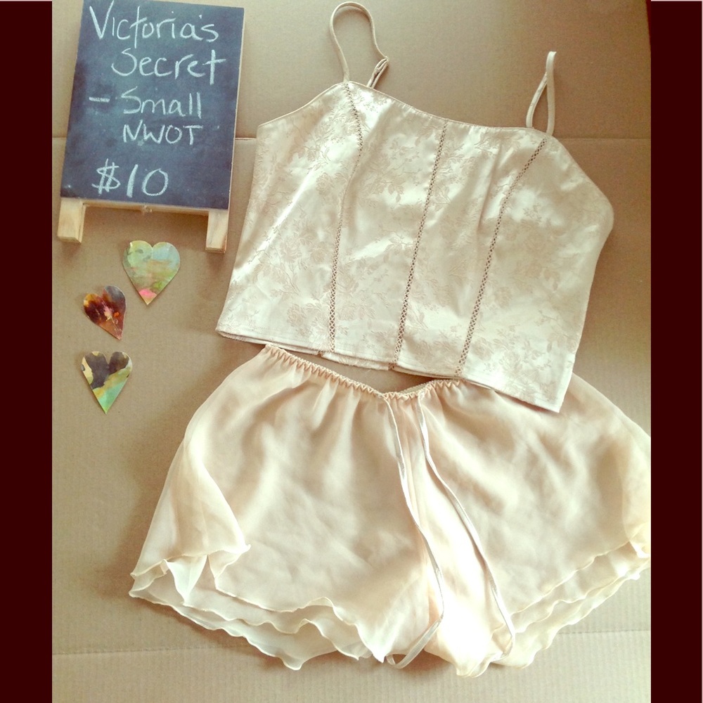 Victoria's Secret cream cutie pj's