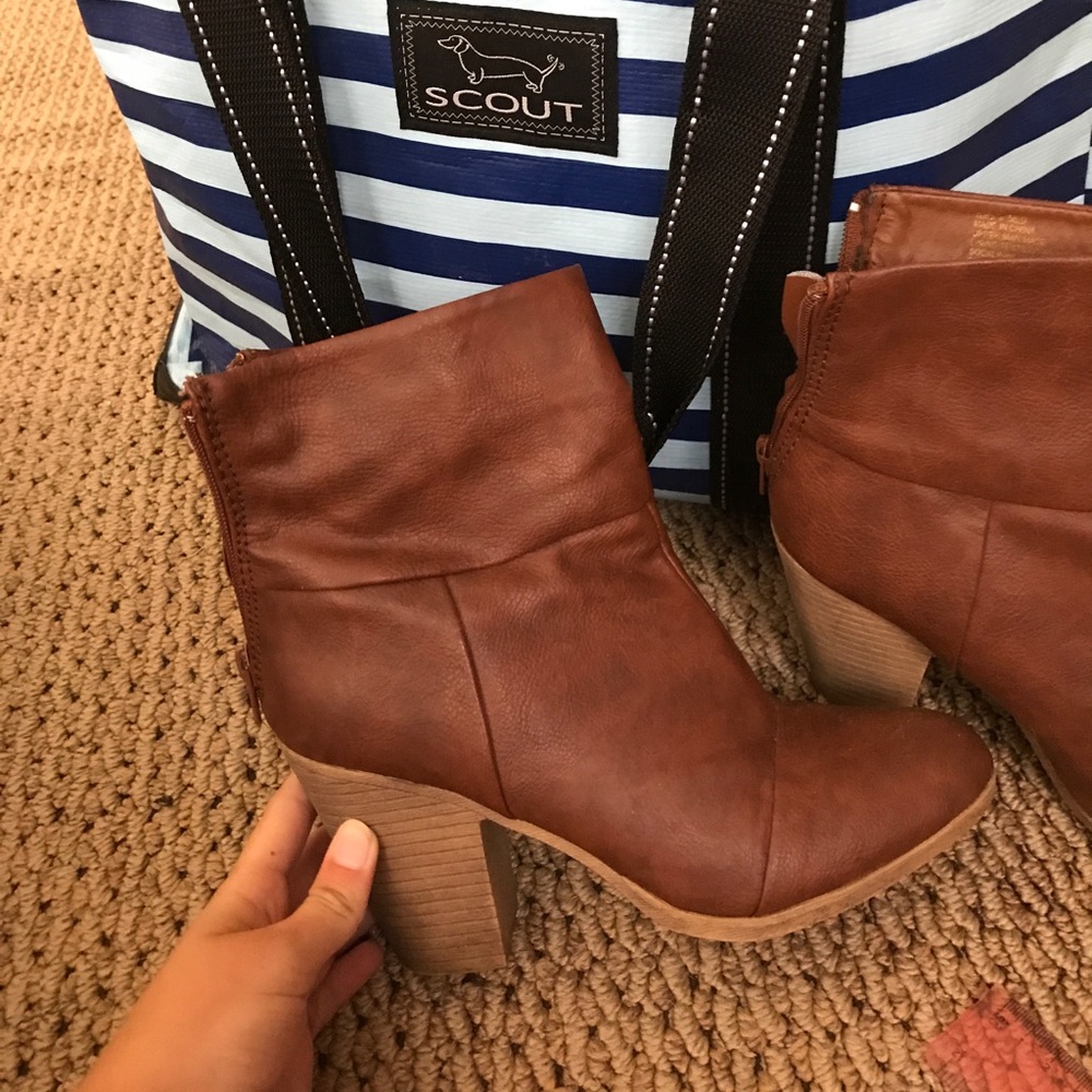 Brown booties