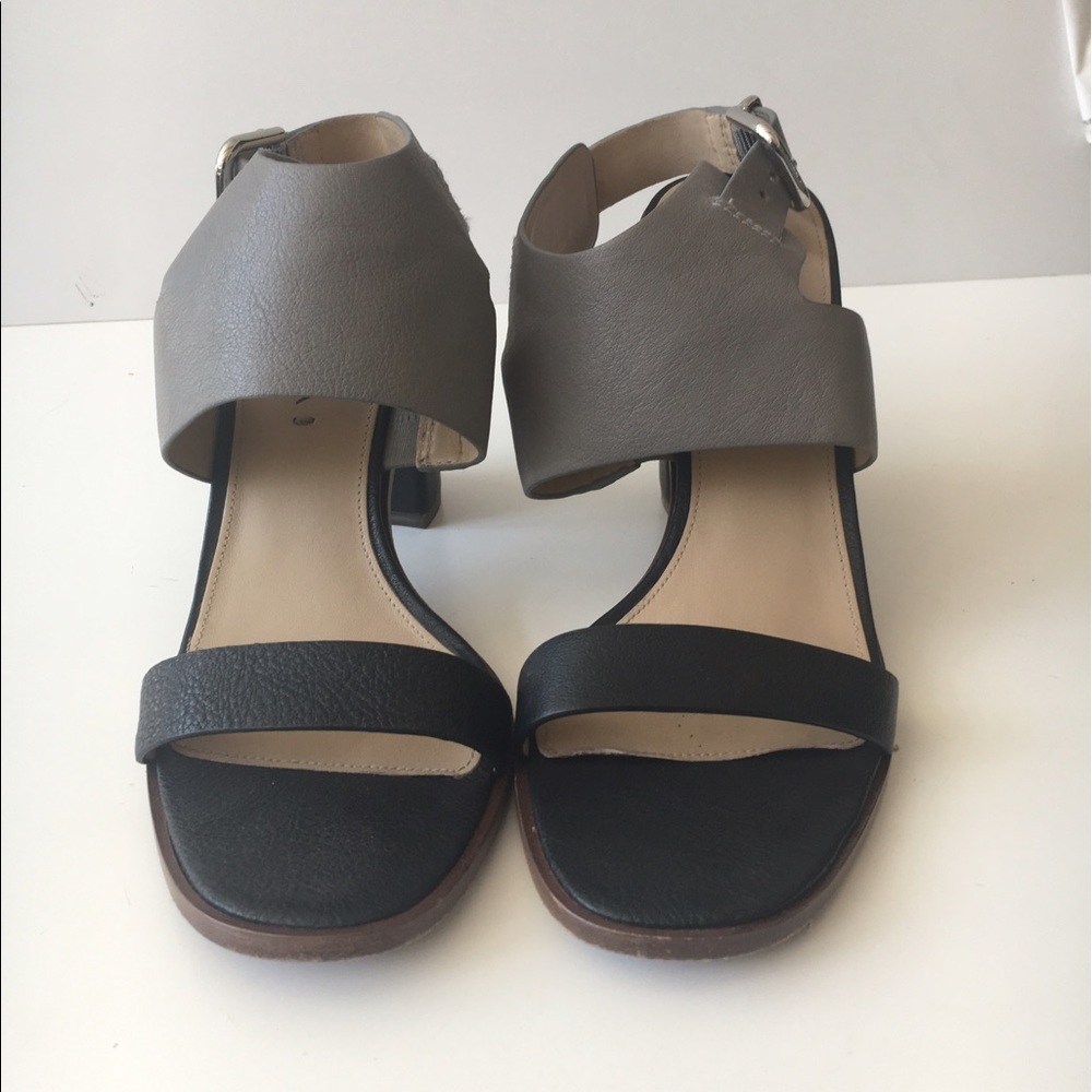 Via Spiga black and grey strap sandals