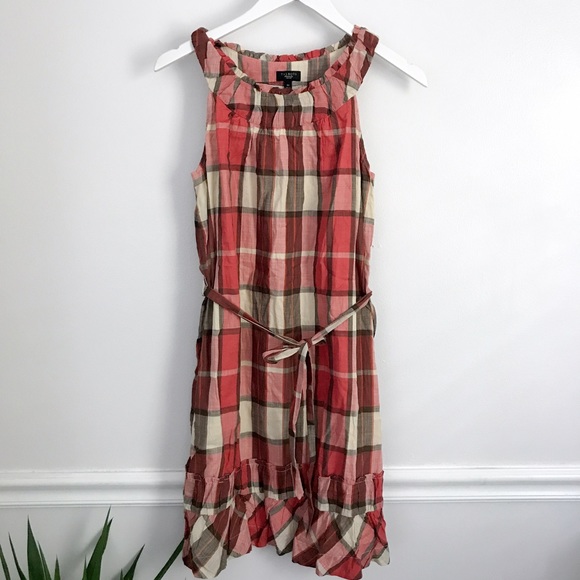 Talbots Dresses & Skirts - Talbots Red Plaid Sheath Dress