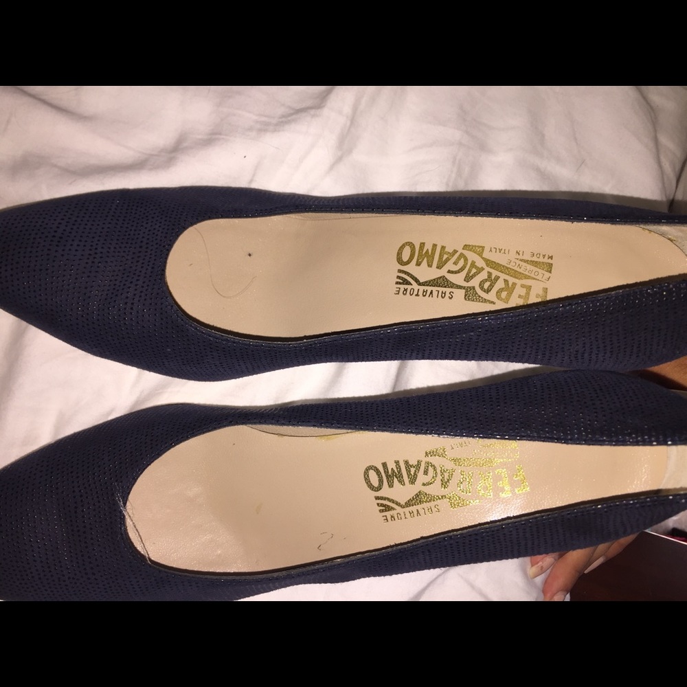 Women's Navy Blue Classics Salvatore Ferragamo