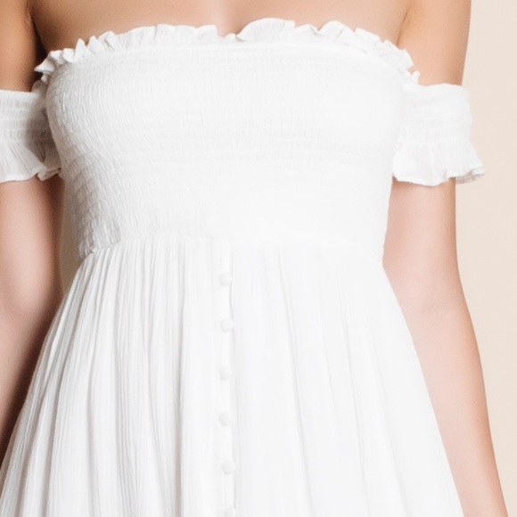 Off Shoulder Smoked Maxi Dress - Picture 3 of 3