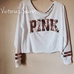 LIMITED TIME SALE PINK cropped sweatshirt