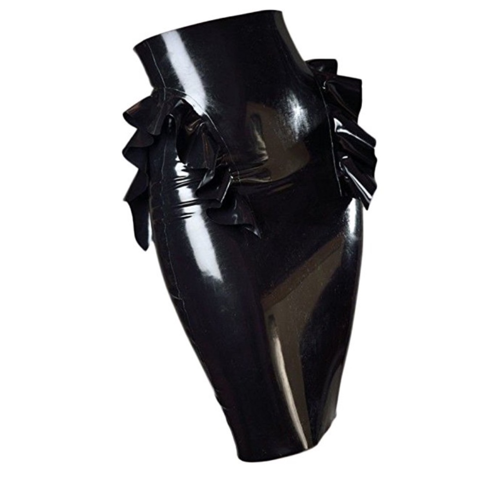 Pink Latex Pencil Skirt