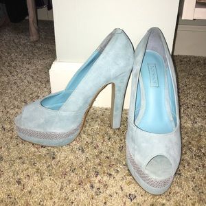 BLUE VELVET TOPSHOP HEELS