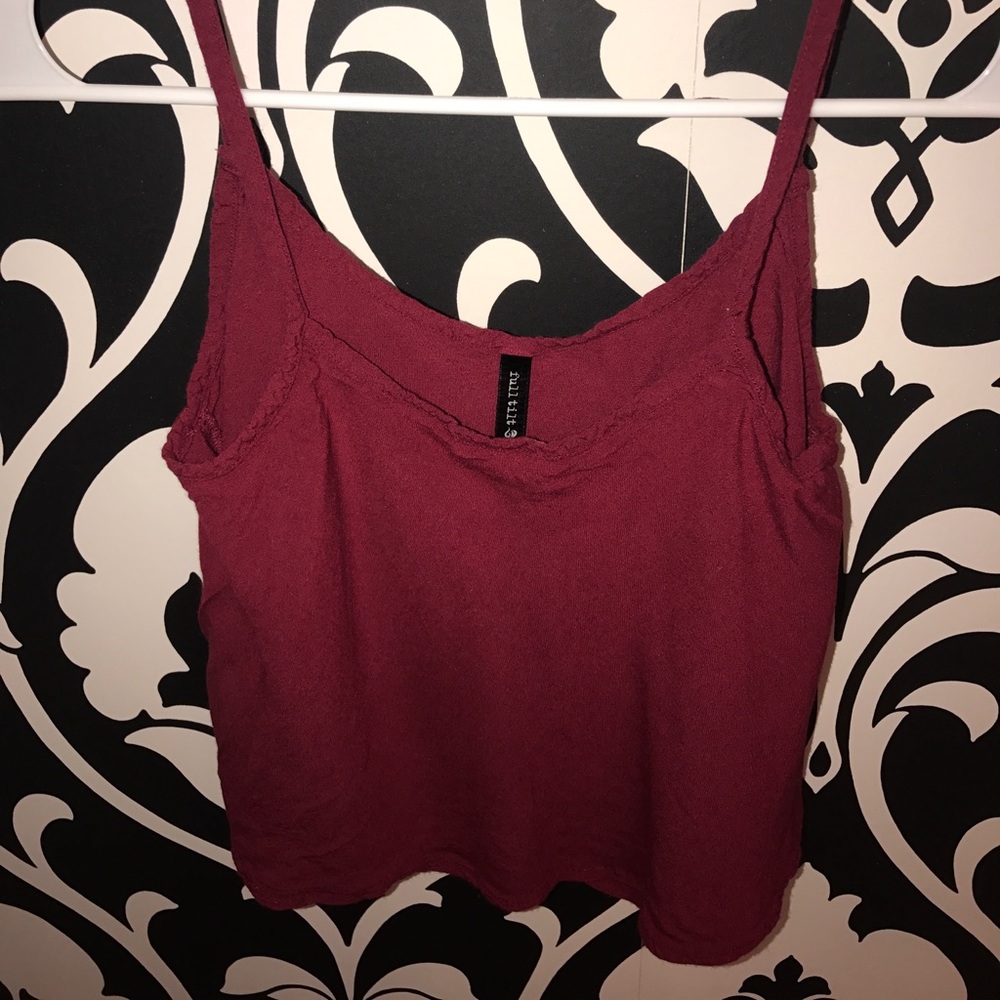 Burgundy crop top