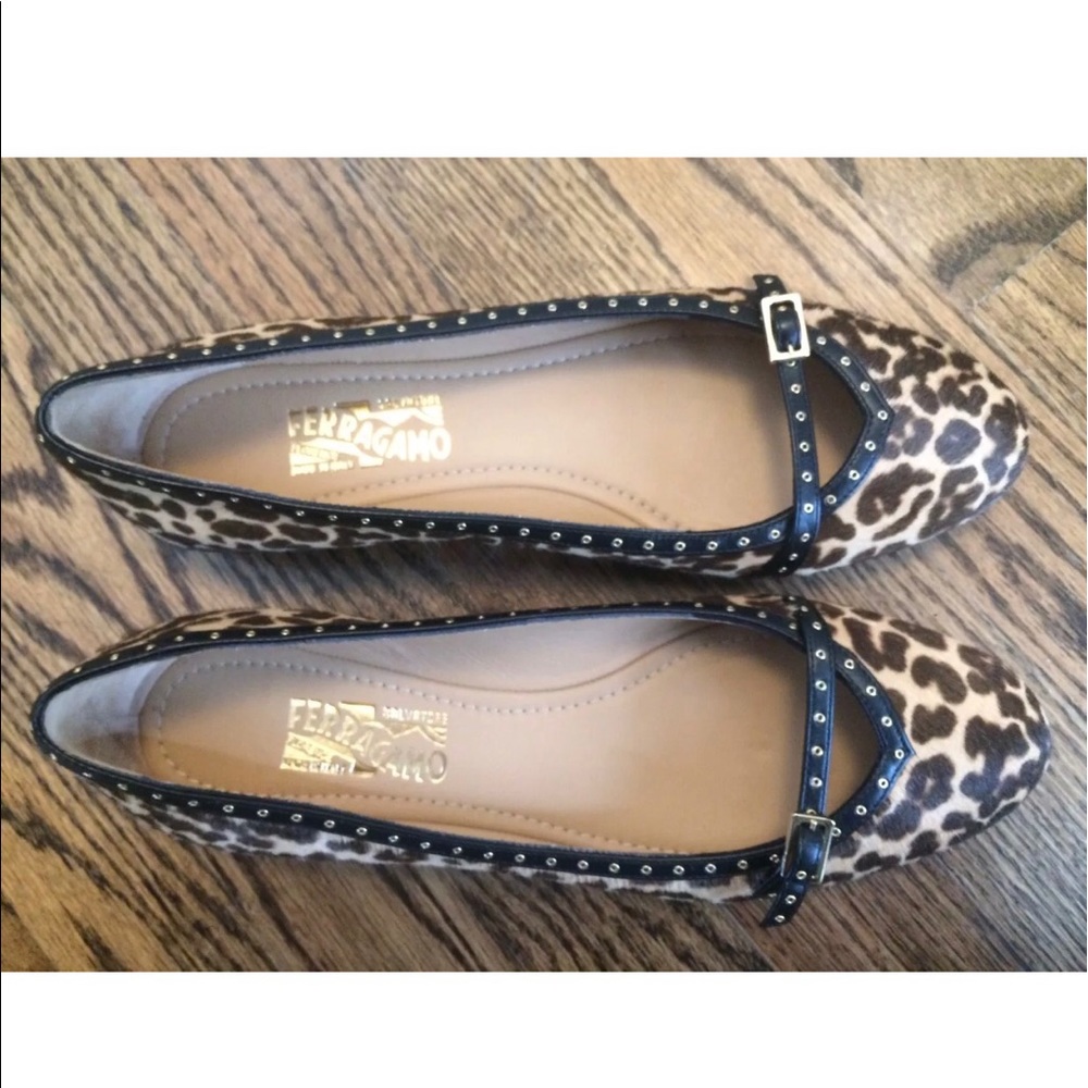 Ferragamo Women's Audrey Calf-Hair Ballet Flats.