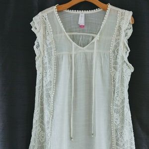Sexy, Boho, Beach Cover Up, Lace, off white, ...
