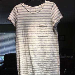 Madewell Striped Button back dress