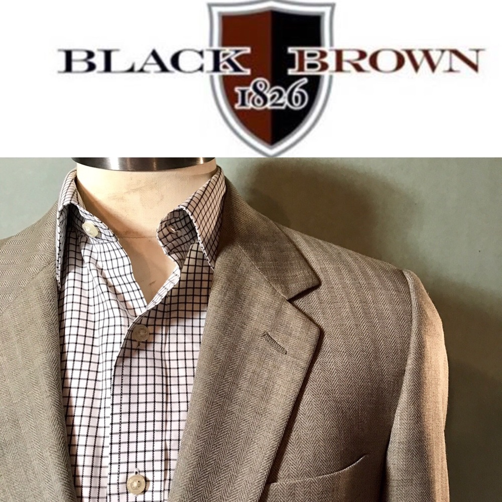 Black Brown Men's Button Down Shirt