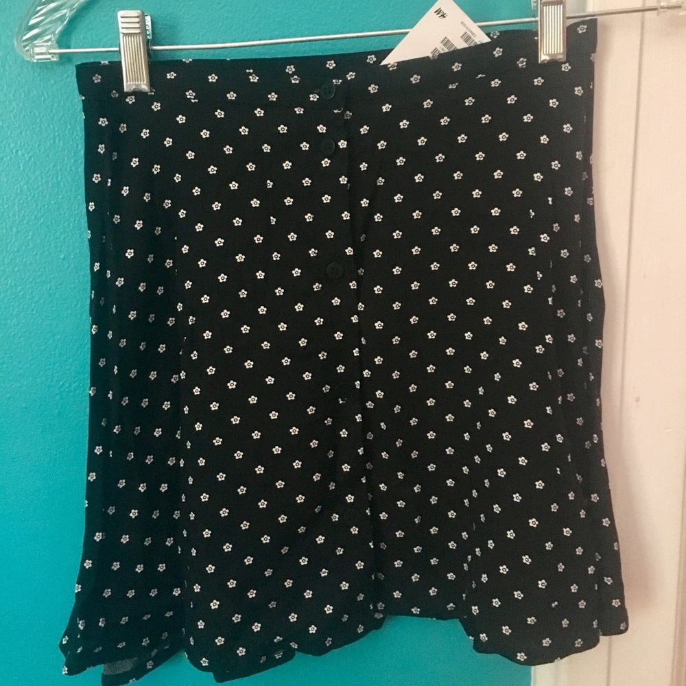 Flowery Button down Skirt