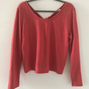 coral cropped sweater