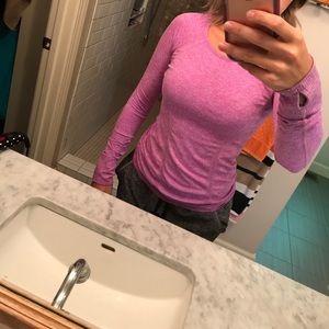 Purple athleta fitted long sleeve