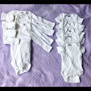 Newborn Gerber and Carter's onesies