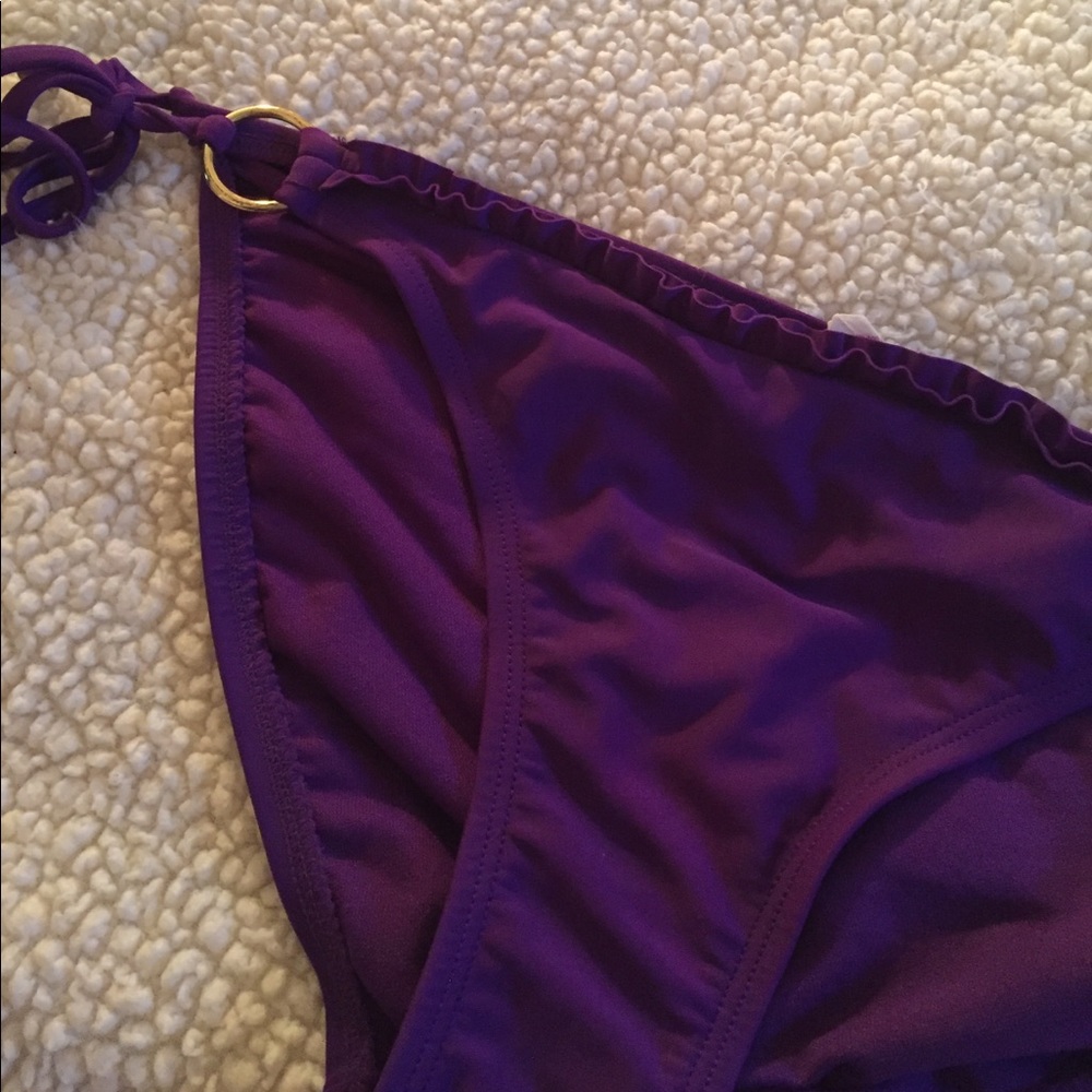 Purple plum color Bikini Bottoms w/ gold hardware