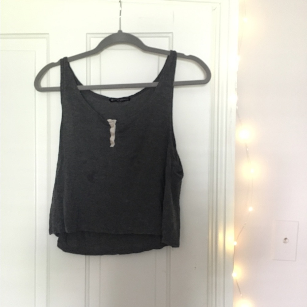 Brandy Melville Button Crop Top