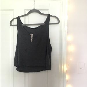 Brandy Melville Button Crop Top