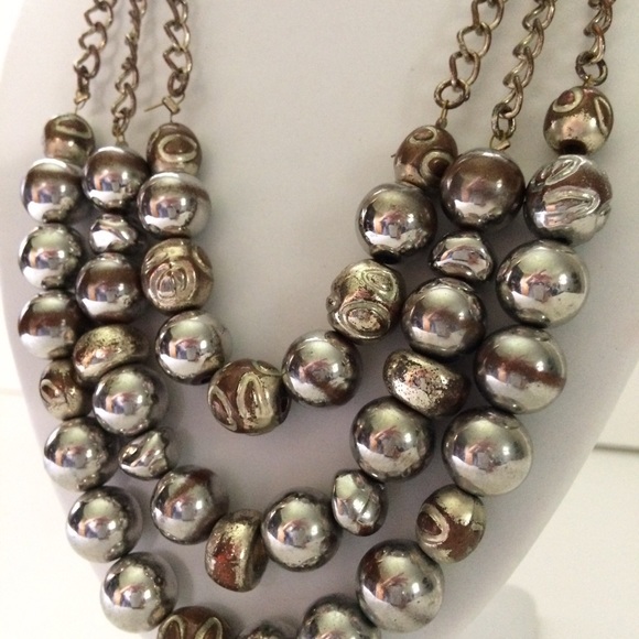 Chico's Triple Strand Statement Necklace - Picture 2 of 5