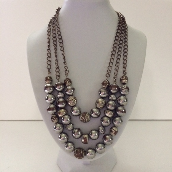 Chico's Triple Strand Statement Necklace - Picture 3 of 5