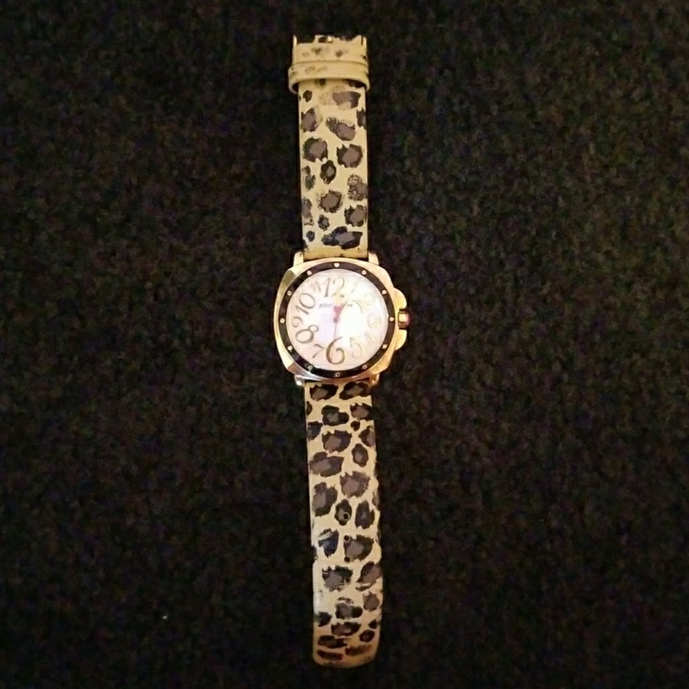 Betsey Johnson Cheetah Print Watch