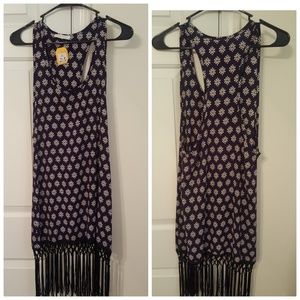 🆕️Navy Summer Dress, Fringe Bottom