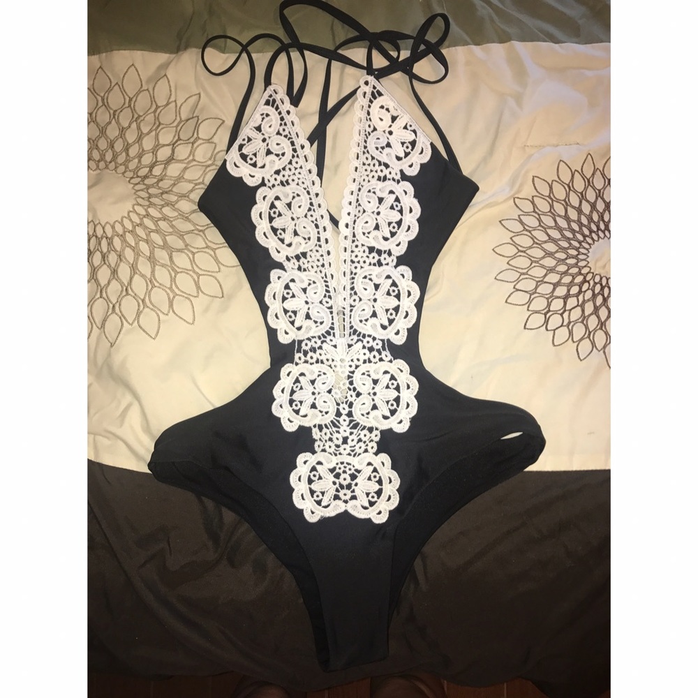 Crochet one piece bathing suit