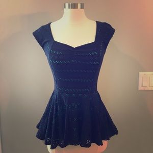 Anthropologie peplum short sleeve top NWT