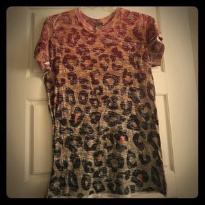 Cruel Girl Multi-colored Leopard Tee