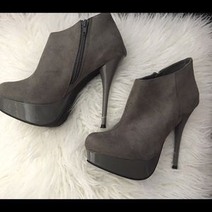 Grey Bootie Heels
