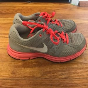 Pink and Grey Nike Tennis Shoes