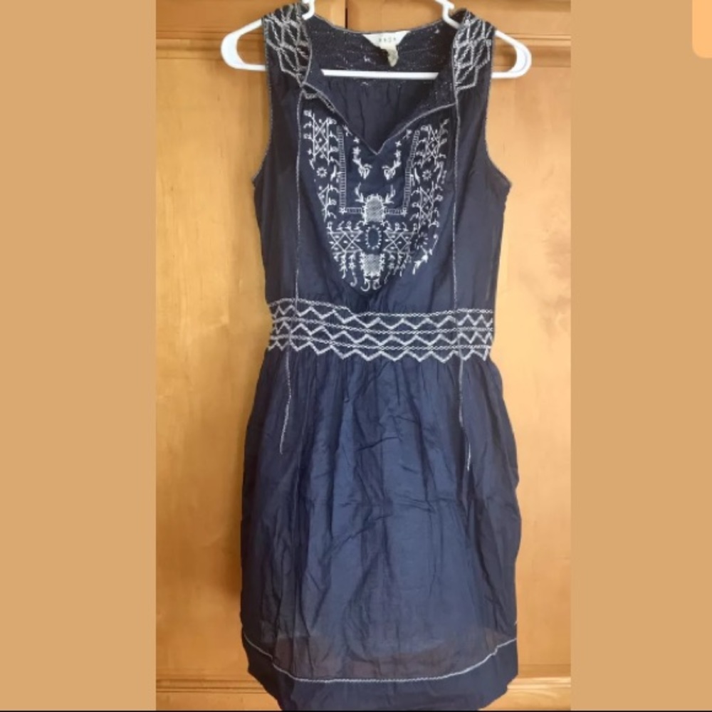 Saja dress. Navy blue and white. Size 6.