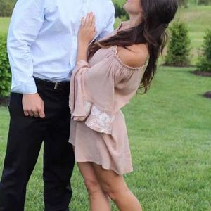 Off the shoulder embroidered dress from Australia