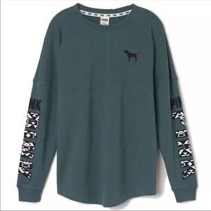 PINK varsity crew sweater